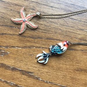 Sea themed long necklaces